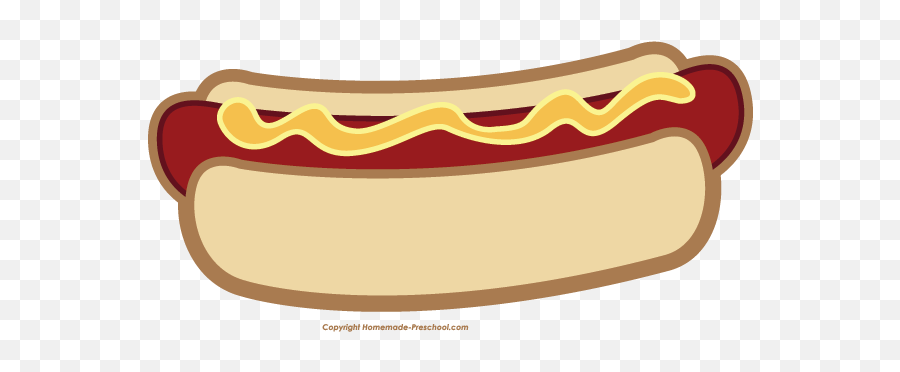 Download Hd Hot Dogs Clipart Simple - Clip Art Freehot Dog Png,Hotdog Transparent