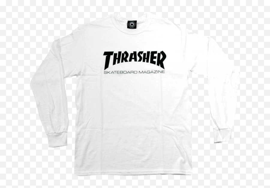 Thrasher Skate Mag Ls M - Whtblk Thrasher Long Sleeves Png,Thrasher Png