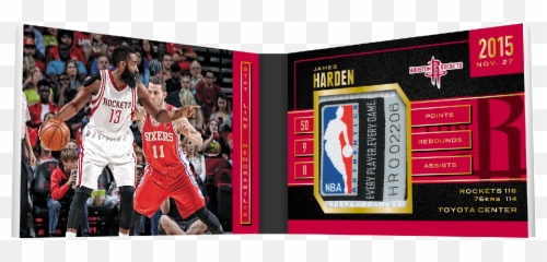 Panini America 2015 - 16 Preferred Basketball James Harden Nba Authentics Png,James Harden Png