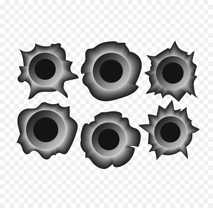 Bullet Hole Vector Full Size Png Download Seekpng - Calcomania Tiro,Bullet Holes Transparent Background