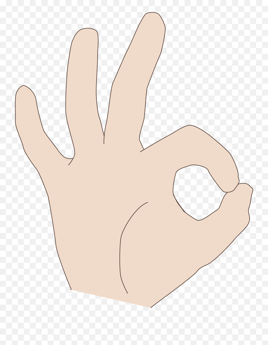 Finger Clipart Hand Span Transparent Free - Ok Hand Shape Png,Ok Hand Png