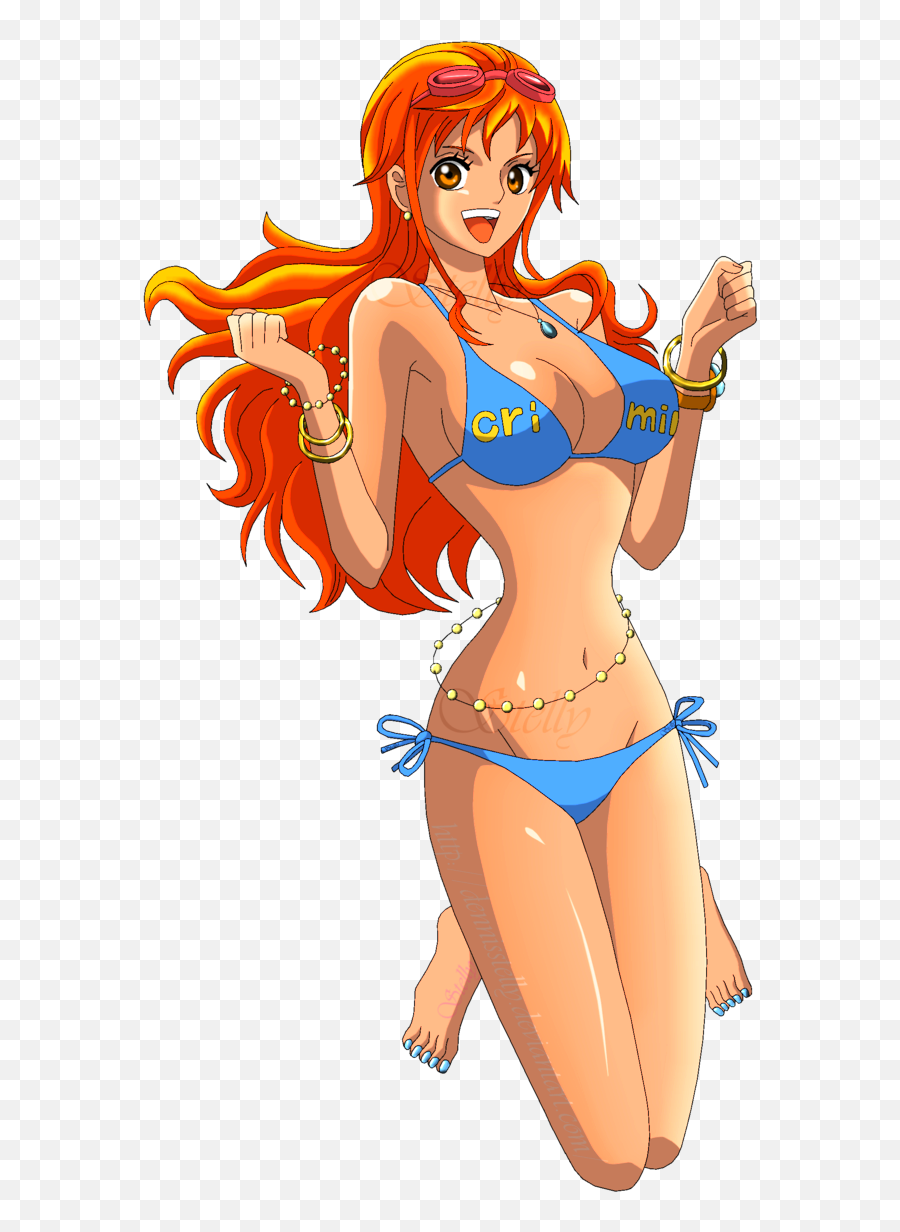 Download Sexy Nami In Bikini By Nico Robin Nami One Piece Png Nami Png Free Transparent Png