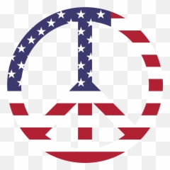 Peace Sign Dab Transparent Png - American Flag