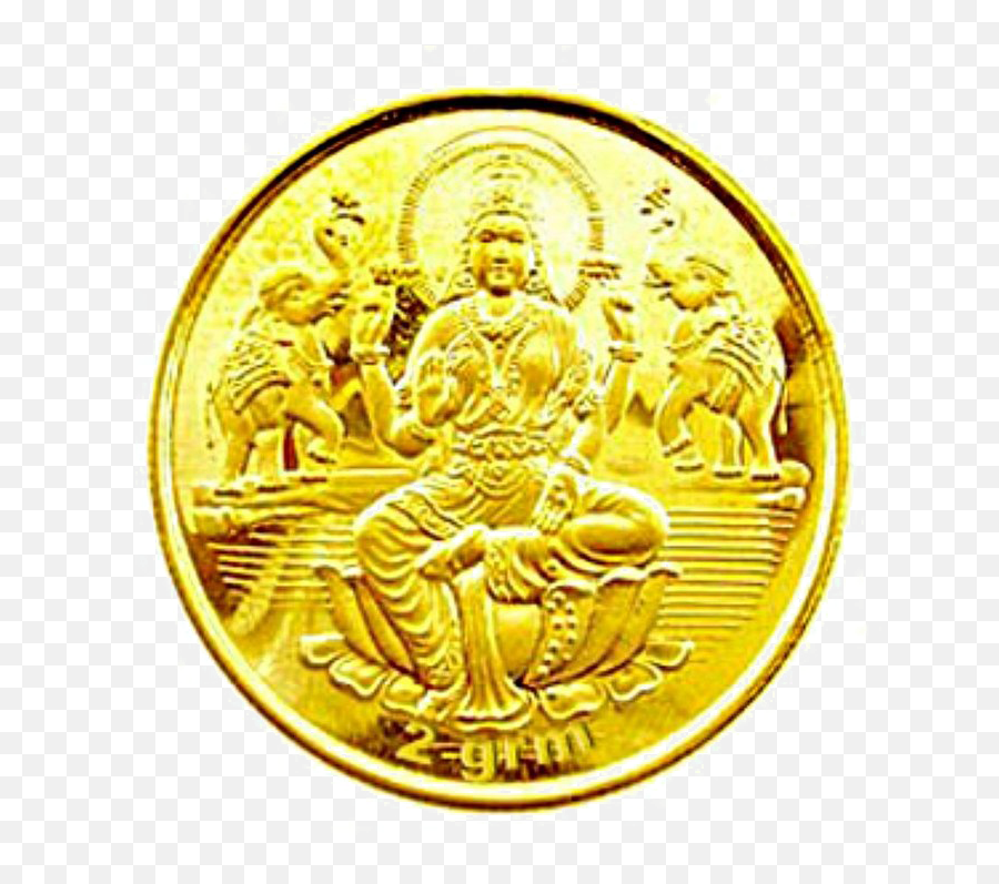 Lakshmi Gold Coin Png Background Image - 2 Gram Gold Coin,Gold Coins Png