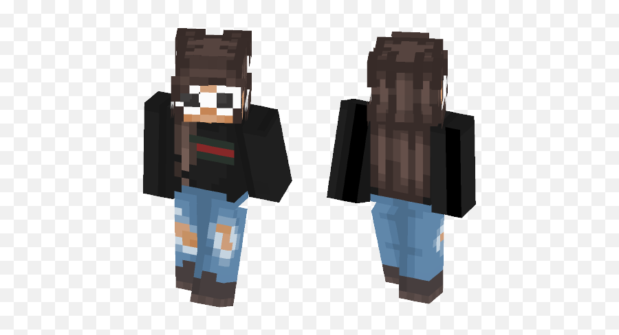 Clout Glasses No - Blue Hair Skins Minecraft Png,Clout Goggles Transparent