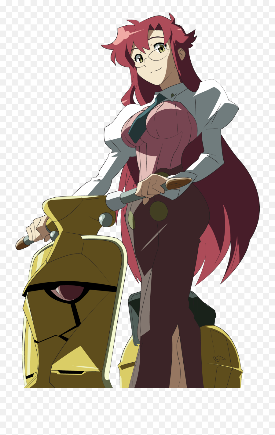 Download Hd 2000 Gurren Lagan Yoko - Gurren Lagann Evil Nia Yoko Gurren Lagann Teacher Png,Nia Jax Png