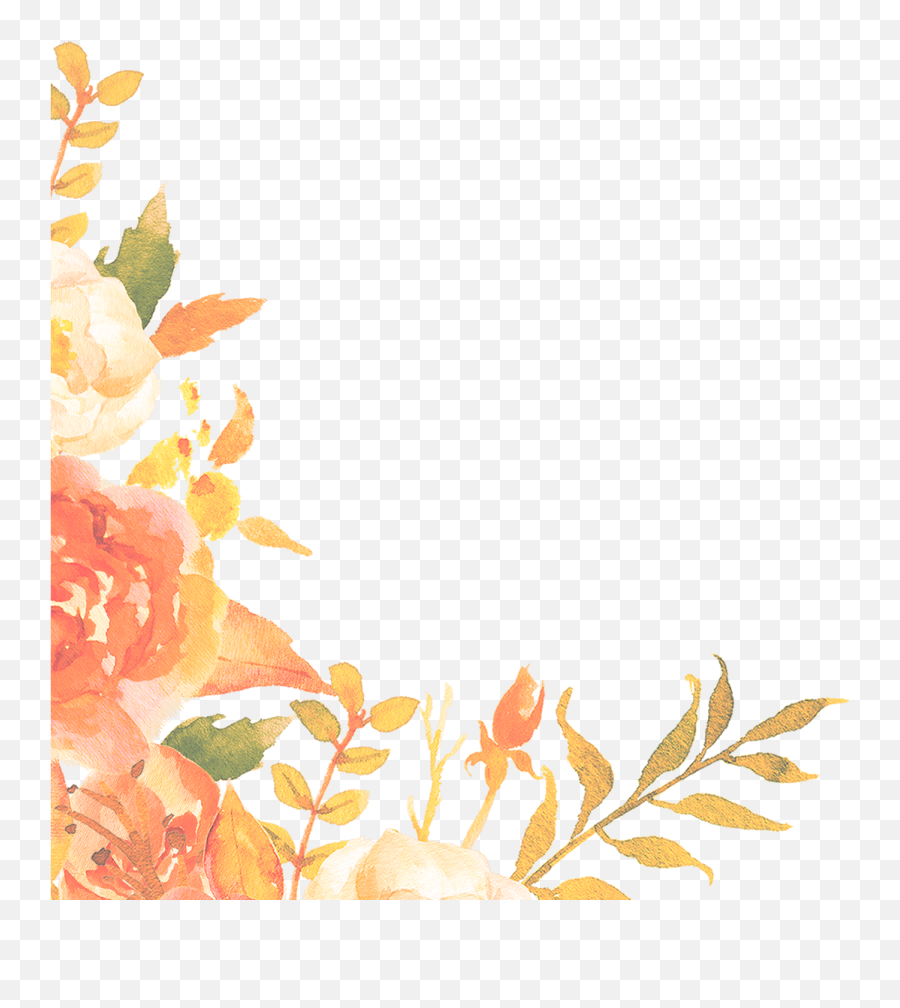 Border Vector Png - Graphic Free Autumn Vector Border Peach Floral Border Png,Border Vector Png