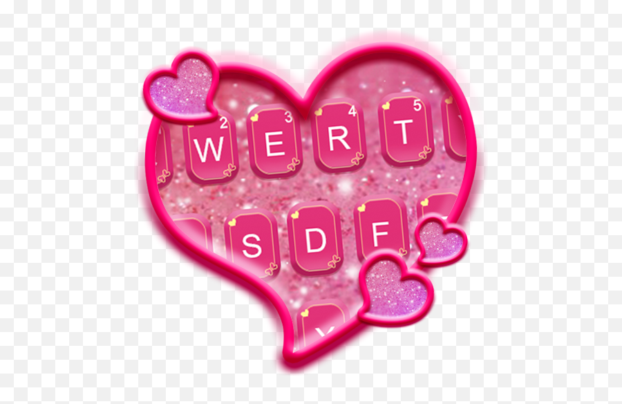 Glitter Heart Emoji Keyboard - Heart Png,Heart Emoji Transparent