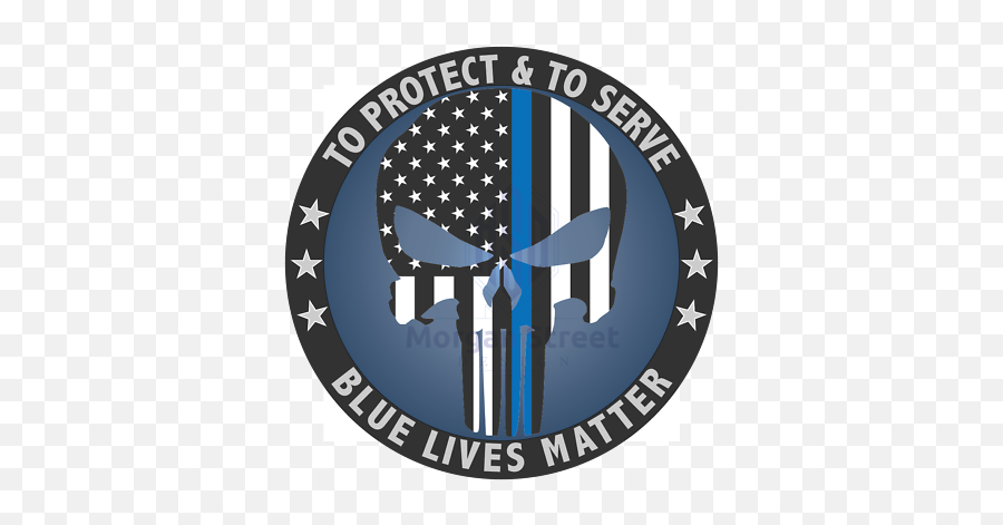 Punisher Police Blue Lives Matter American Flag 4u201d Car Or Truck Decal Sticker Ebay - Emblem Png,Punisher Png