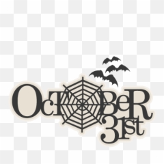 October 31st Title Svg Scrapbook Cut - Free png