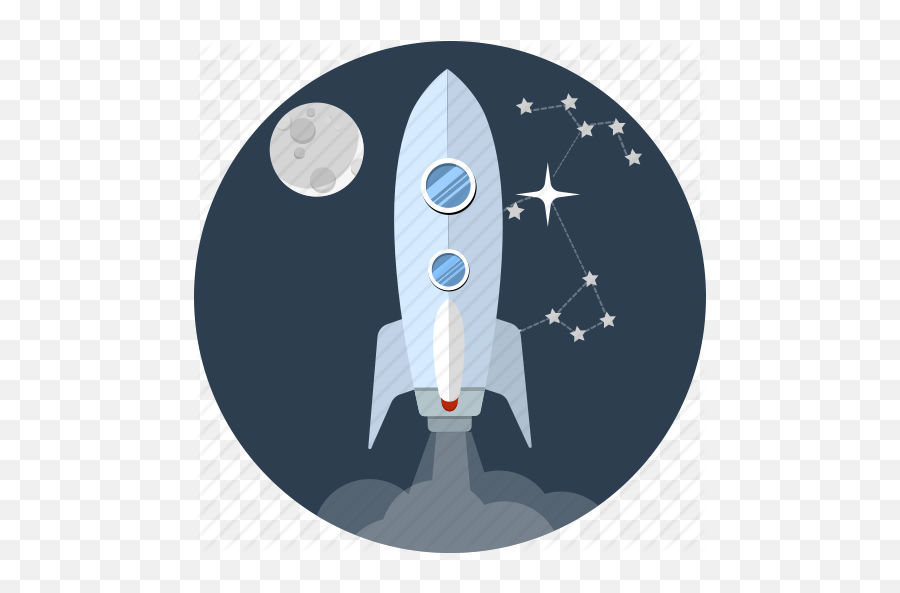 Moon Rocketship Space Spaceship - Rocket Clipart With Moon Png,Rocketship Png
