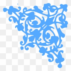 Blue Scroll Clip Art - Vector Corner Border png