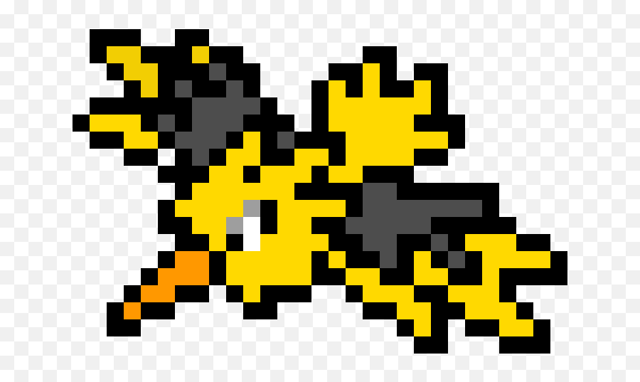 Pixilart - Pokemon Zapdos Pixel Art Png,Zapdos Png