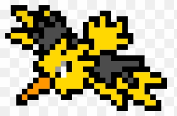 Pixilart - Pokemon Zapdos Pixel Art Png,Zapdos Png