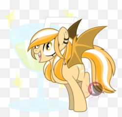 1420002 - Artistredmoonwolf Bat Pony Bat Pony Oc Fangs Yellow Bat Pony Png,Wine Glass Transparent Background