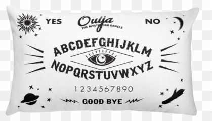 Beautiful Ouija Spook Pillow - Font Png,Ouija Board Png