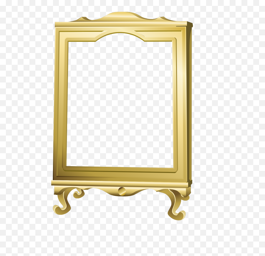 Vector Graphics Of Freestanding Mirror With Wooden Frame - Wood Frame Vector Png,Wooden Frame Png