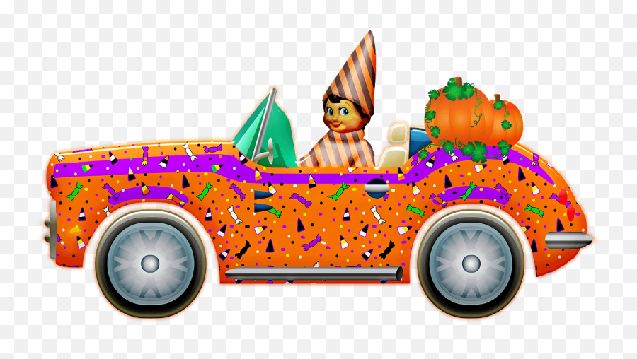 Elf In A Shelf Halloween Car Clipart Free Download Png