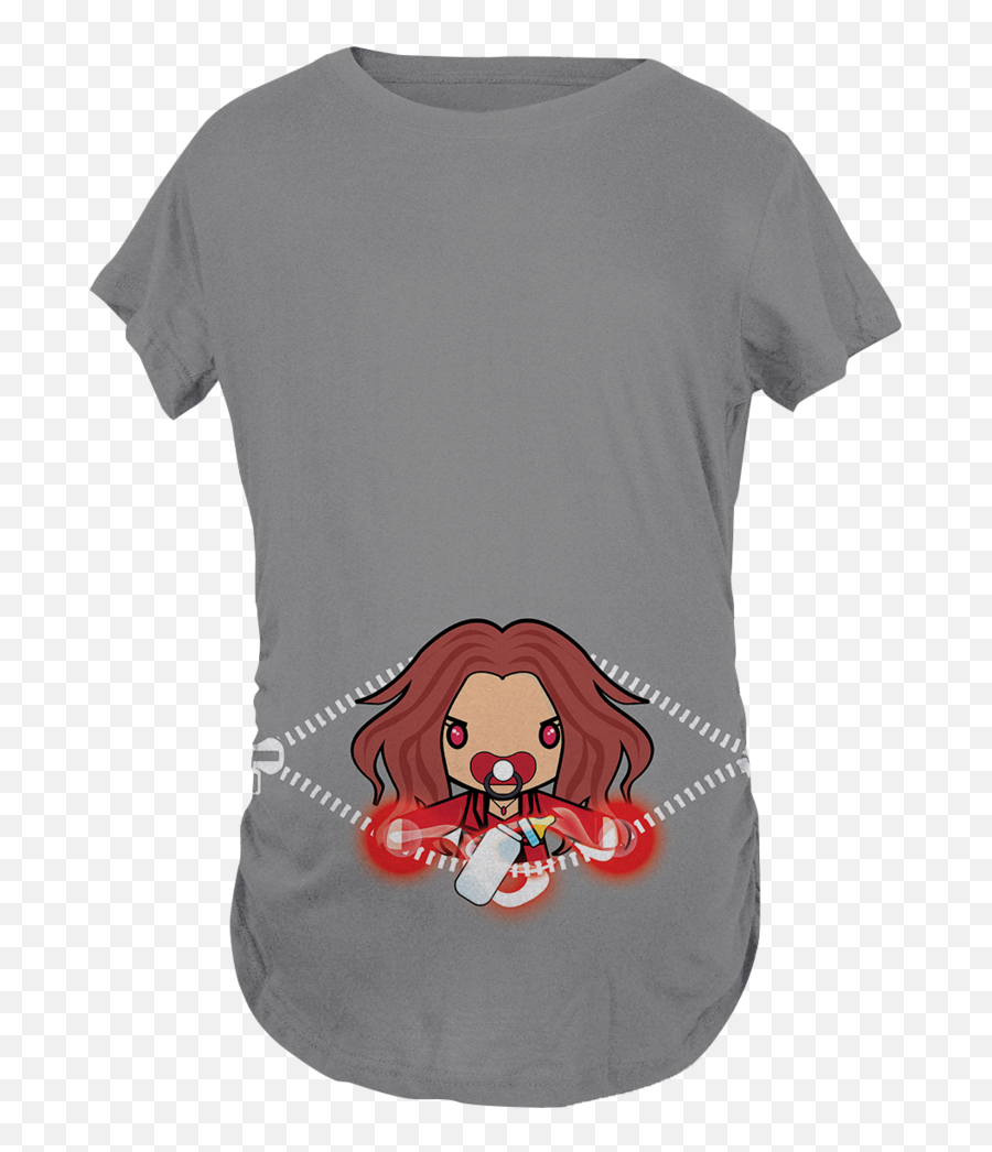 Baby Scarlet Witch Peeking Maternity T - Shirt U2013 Fandomaniaxstore Png,Scarlet Witch Logo