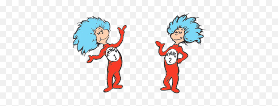 2 Png Images In - Cat In The Hat Knows,Thing 1 And Thing 2 Png