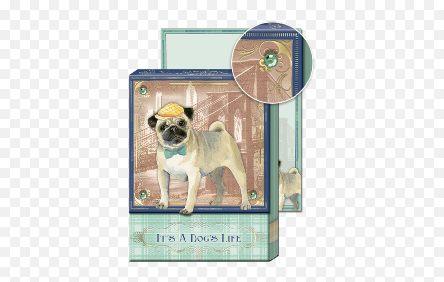 Brooklyn Pug Pocket Note Pad - Pug Png,Pug Transparent