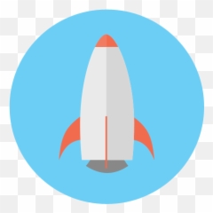 Flat Rocket Icon - Transparent Rocket Flat Icon Png,Rocket Icon Png