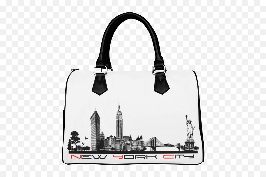 New York City Skyline 6 Boston Handbag Model 1621 Id D646257 - Handbag Png,Boston Skyline Png