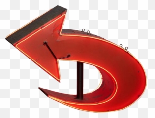 Red Neon Arrow Sign Png In 2020 - Vintage Signs