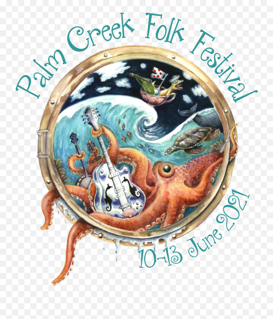 Palm Creek Folk Festival U2013 Under The Sea 10 - 13 June 2021 Fictional Character Png,Palm Logo