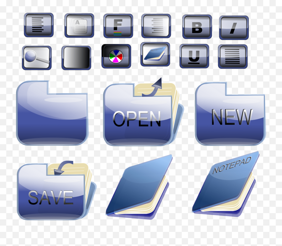 Download Bkue Folder Icons Free Vector - Folder Icon Set Transparent Folder Set Icons Png,Pictures Folder Icon