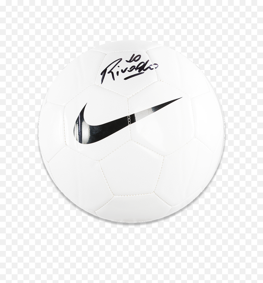 Rivaldo Signed White Nike Ball - Soccer Ball Png,Nike Logo White