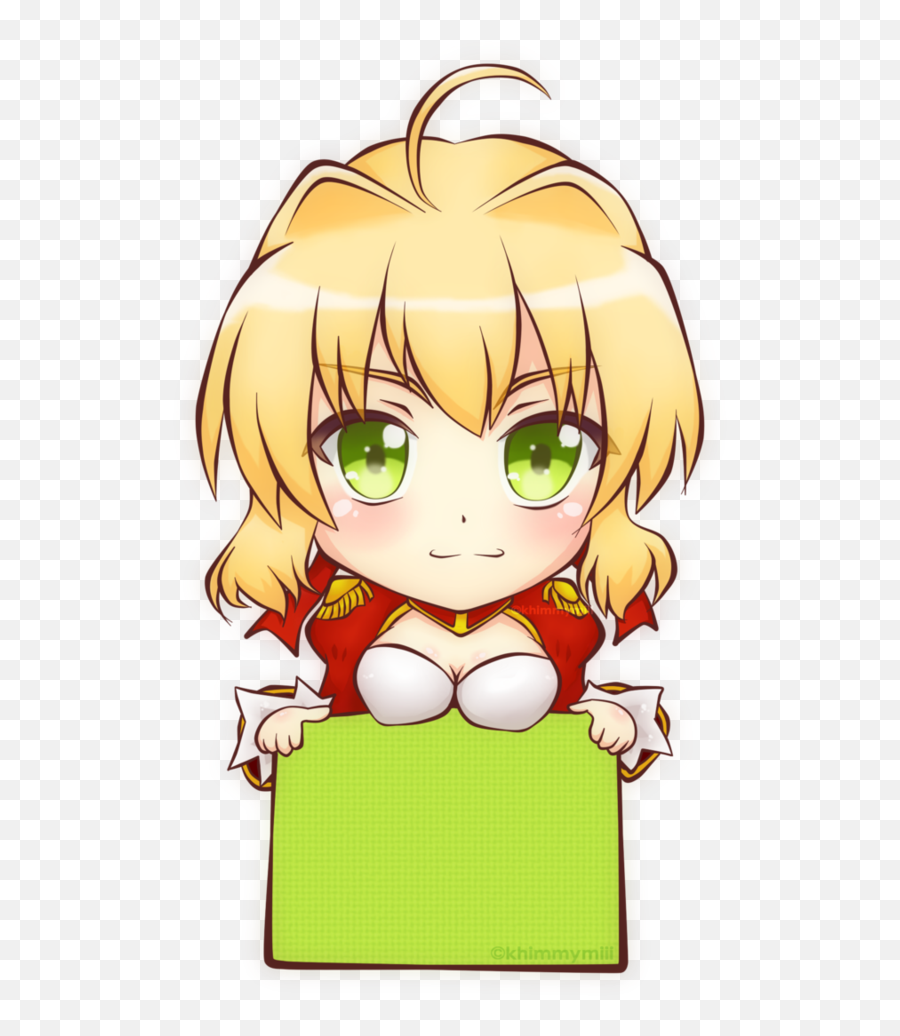 Daily Saber 50 Red In A Nice Green Box Fate Extra - Fate Extra Nero Chibi Png,Saber Fate Icon