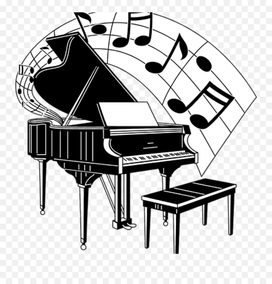 Piano Clipart Upright - Piano And Music Notes Png,Piano Transparent