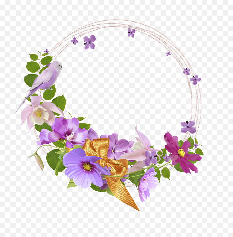 Flower Circle Png - Flower Transparent Round Frame,Flower Circle Png