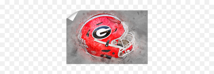 Georgia Bulldogs - Georgia Helmet Fine Art Art Png,Icon Helmet Face Shield