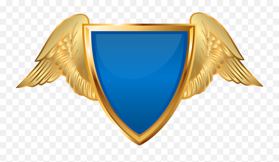 Gold Shield With Wings Png Clipart
