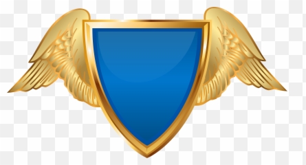 Gold Shield With Wings Png Clipart