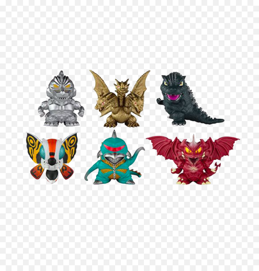 Godzilla Chibi Figure Diorama 6 - Pack Godzilla Chibi Figures Png,Godzilla Transparent