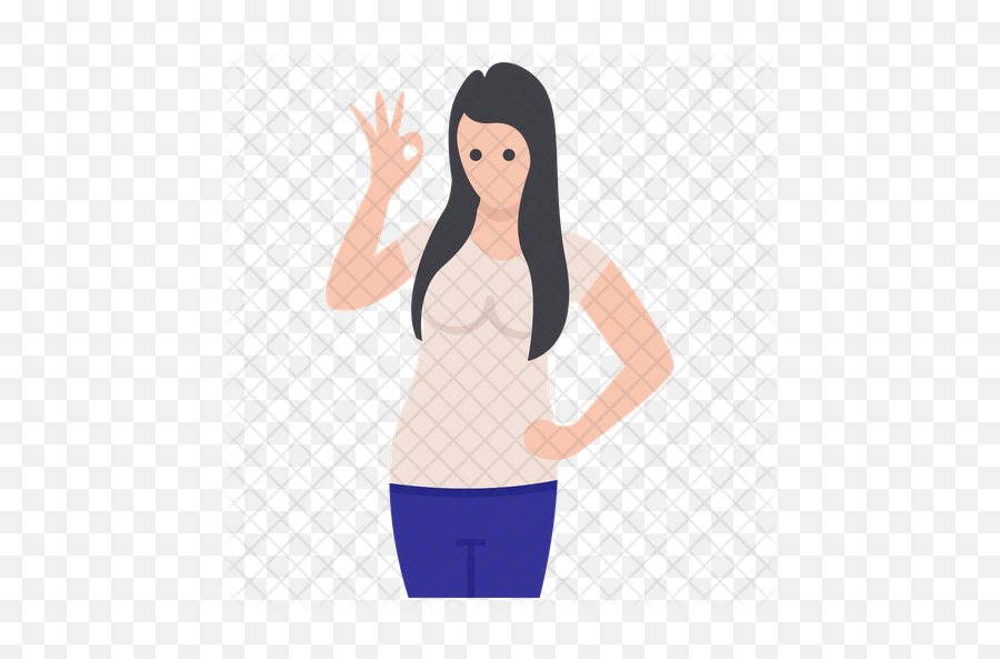 Ok Hand Gesture Icon - Girl Ok Icon Png,Woman Hand Png