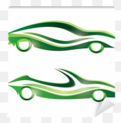 Wall Mural Sport Car Stylized Vector Icon - PIXERSUS Voiture Stylisée png