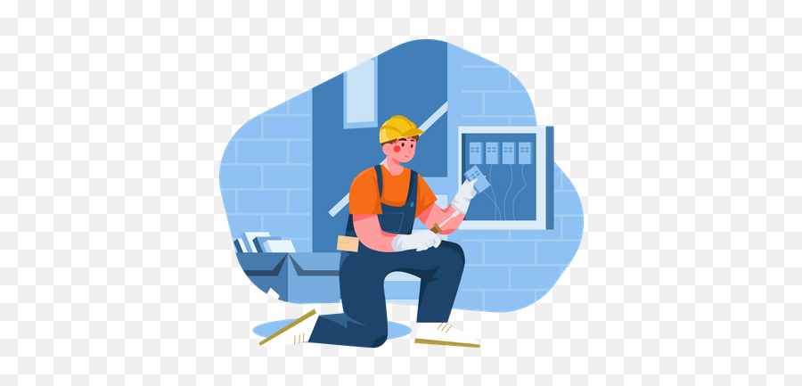Electrical Engineer Icon - Download In Rounded Style Tradesman Png,Civil Construction Icon