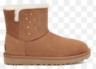 Ugg Womenu0027s Classic Gem Mini Suede Boots - Round Toe png