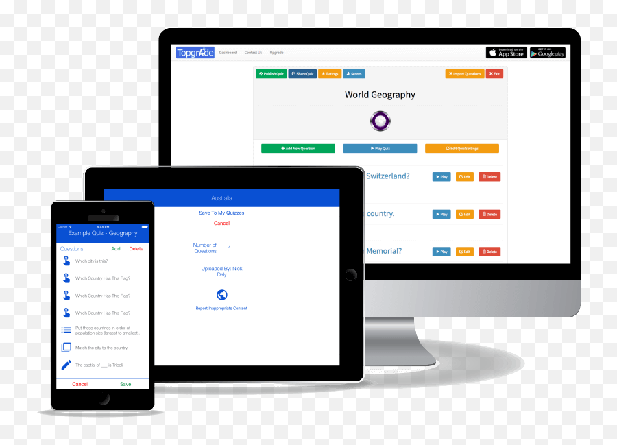 Topgrade - Create Play U0026 Share Quizzes U0026 Flashcards Technology Applications Png,Icon Pop Quiz Online