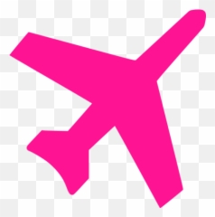 Deep Pink Airplane 3 Icon - Png Green