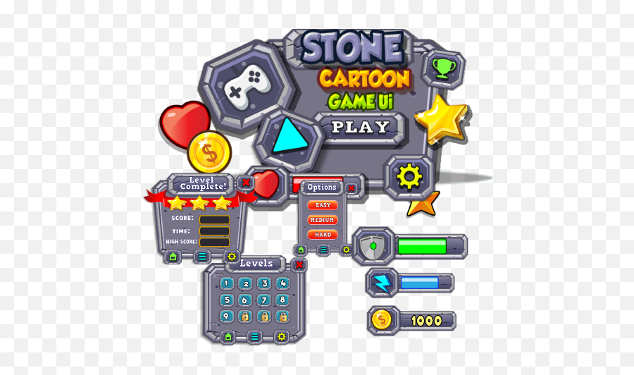 Royalty Free Gui Game Art Partners - Cartoon Racing Game Ui Png,Rpg Inventory Icon