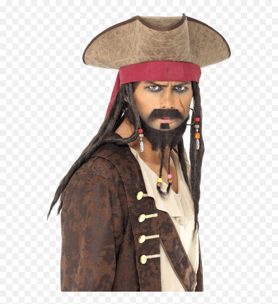 Adult Pirate Hat With Hair - Pirate Hat Png,Pirate Hat Transparent