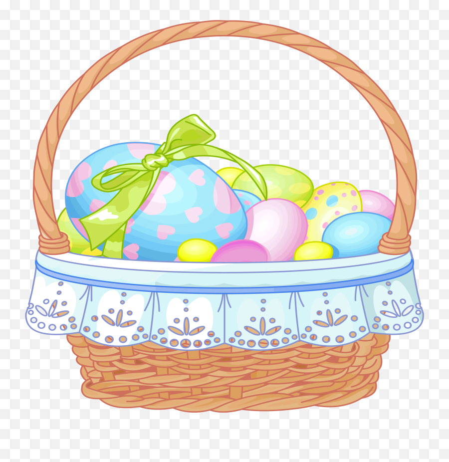 Download Easter Eggs Transparent Basket - Clipart Easter Basket Png,Easter Eggs Transparent