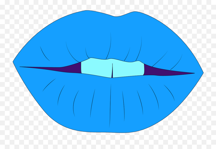 Blue Lips Sexy Front - Free Image On Pixabay Mos Def True Magic Png,Lipstick Kiss Transparent Background