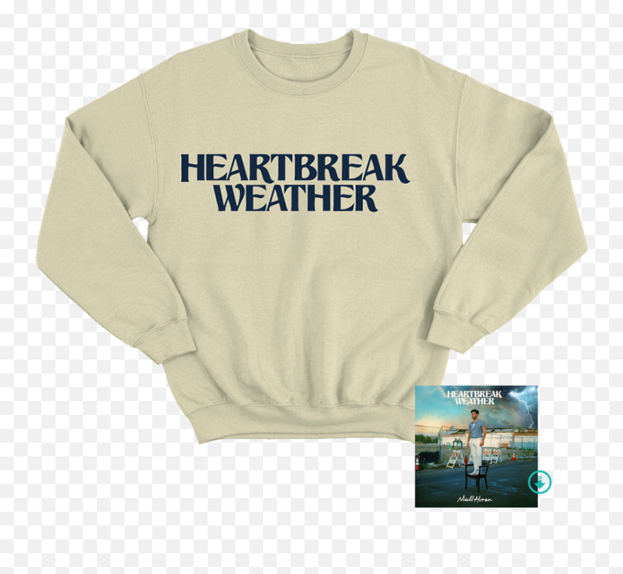 Heartbreak Weather Sand Crewneck Sweater Digital Album - Niall Horan Heartbreak Weather Sweatshirt Png,Heartbreak Png