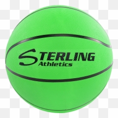 8 Panel Rubber Camp Basketball - Neon Green png